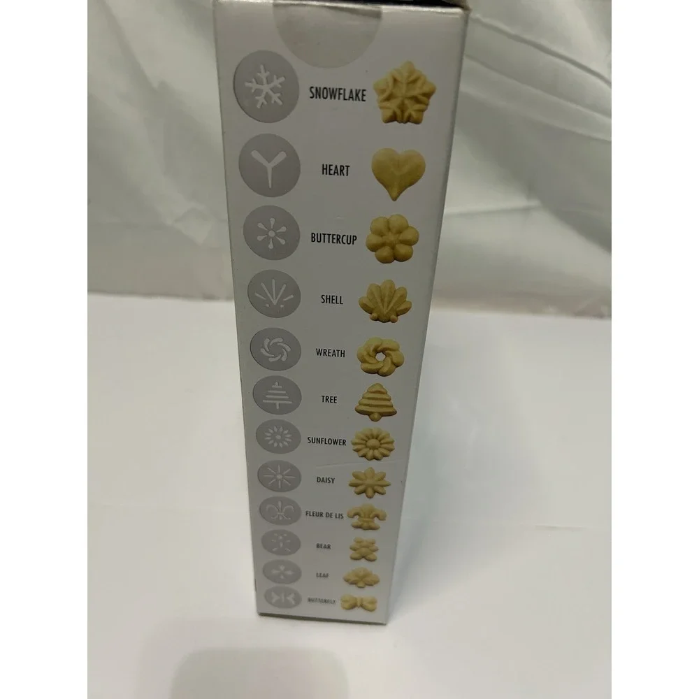 OXO Good Grips Cookie Press with 12 Stainless Steel Disks and Storage Case White